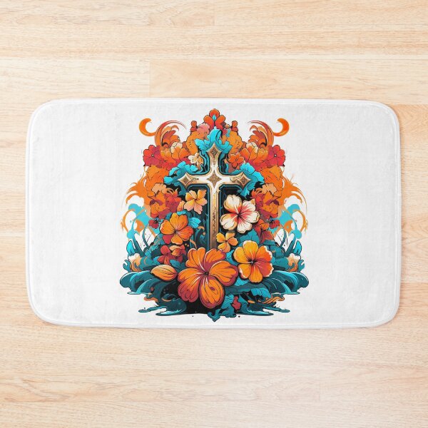 Item preview, Christian Cross and flower designed and sold by mtperspective.