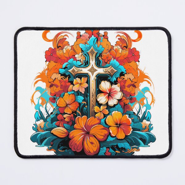 Item preview, Christian Cross and flower designed and sold by mtperspective.