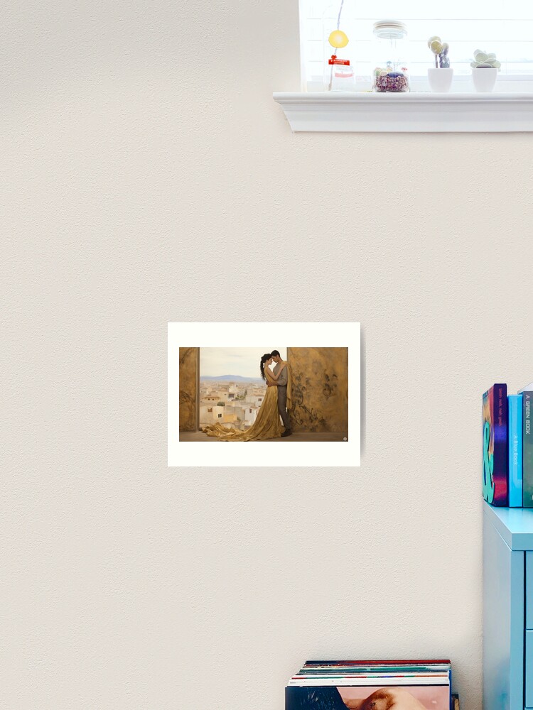 Thumbnail 2 of 3, Art Print, The Kiss designed and sold by RicoInStudios.