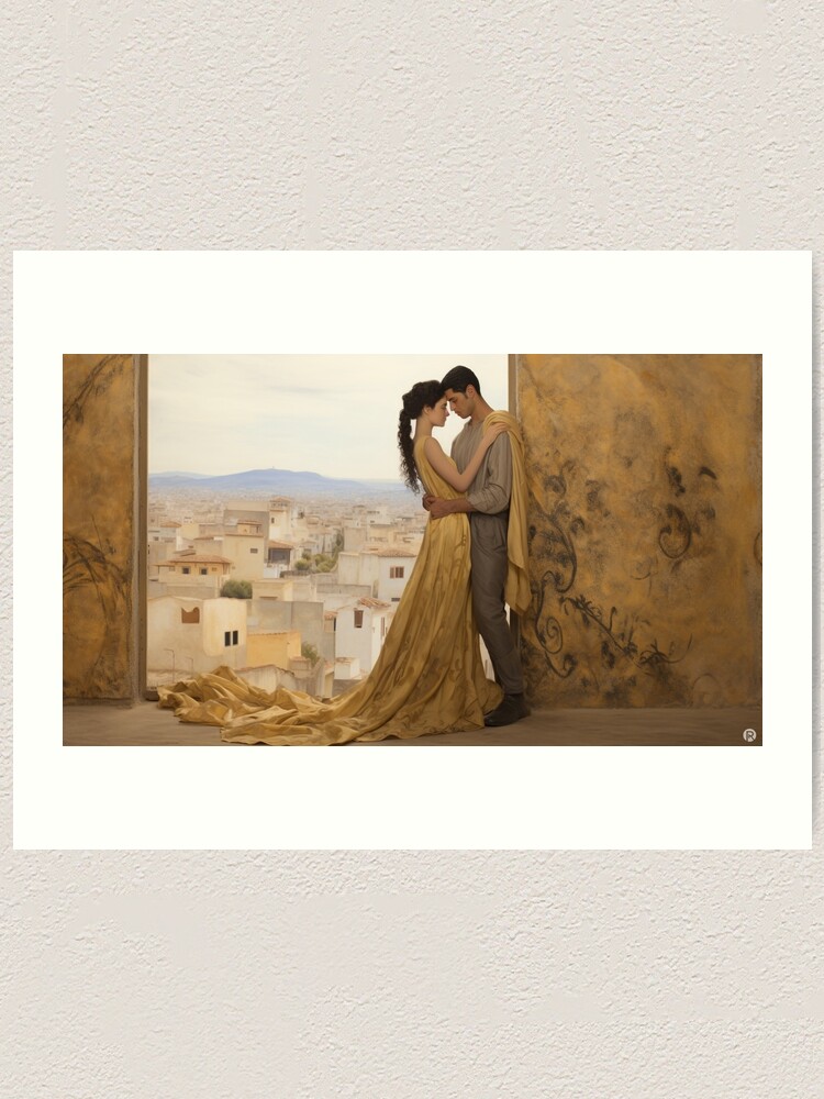 Thumbnail 1 of 3, Art Print, The Kiss designed and sold by RicoInStudios.