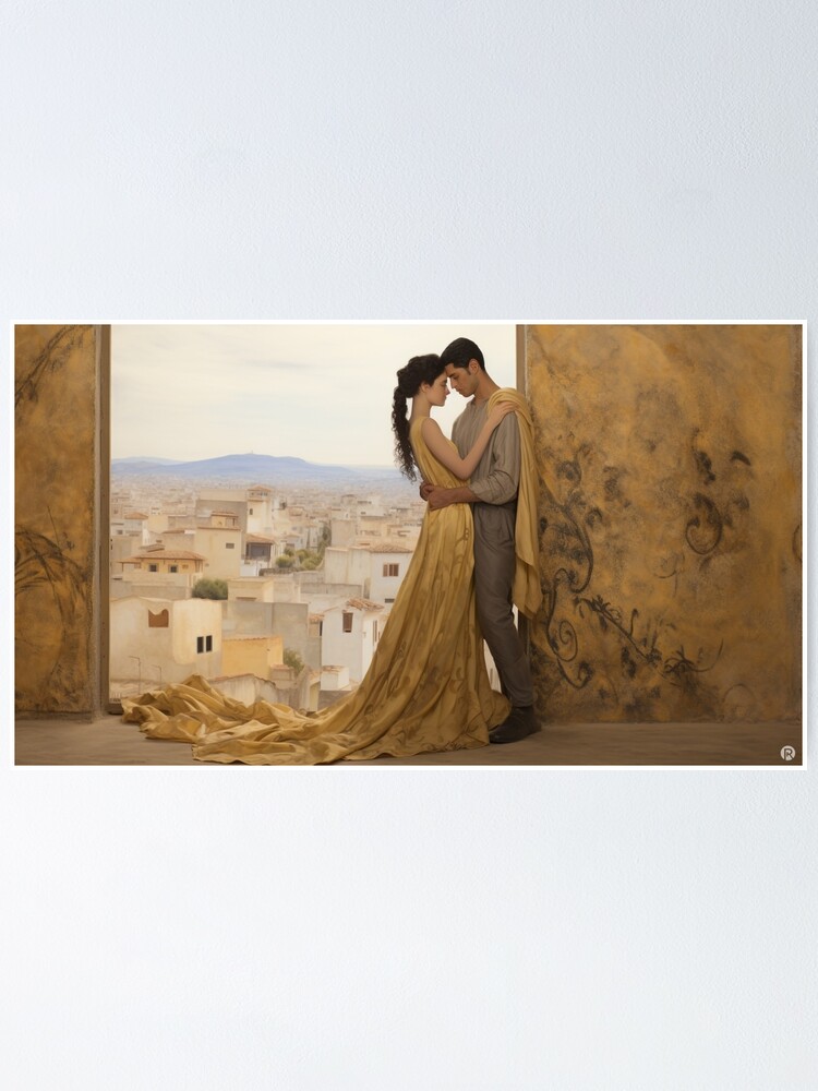 Thumbnail 1 of 3, Poster, The Kiss designed and sold by RicoInStudios.