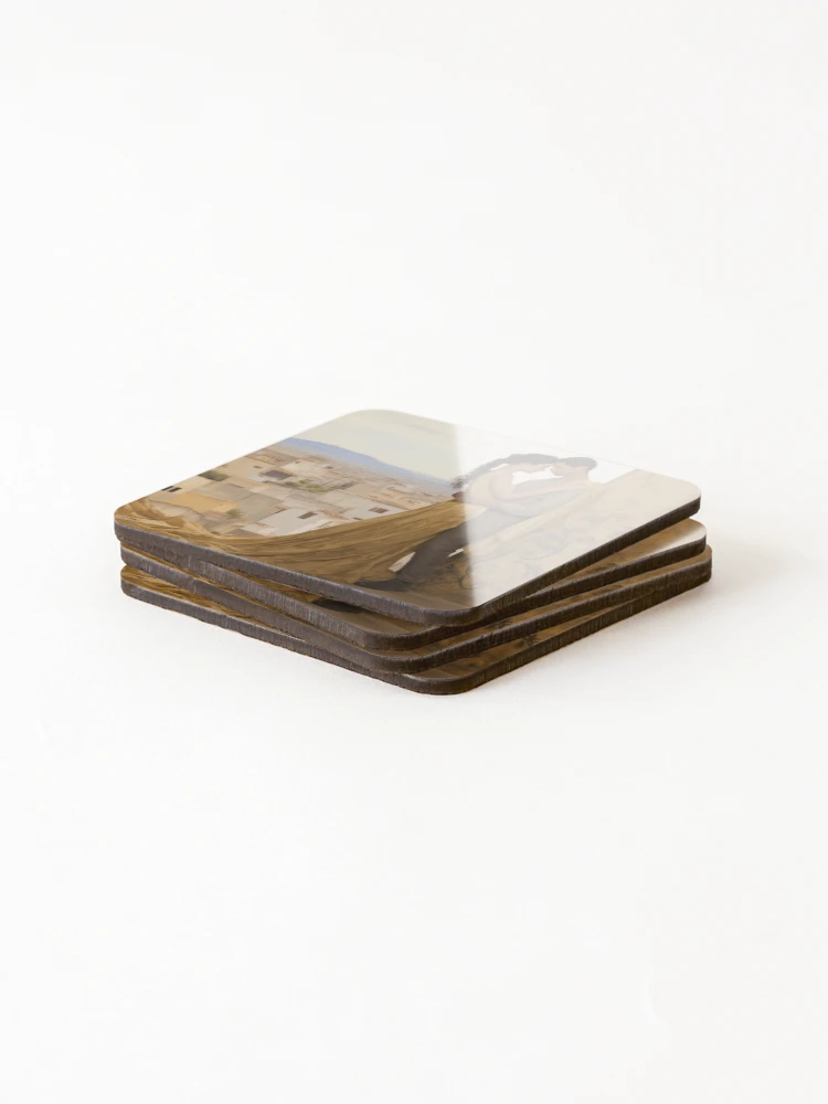 Thumbnail 4 of 5, Coasters (Set of 4), The Kiss designed and sold by RicoInStudios.