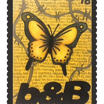 Post Malone Stoney Butterfly Stamp Sticker for Sale by Riley Camp