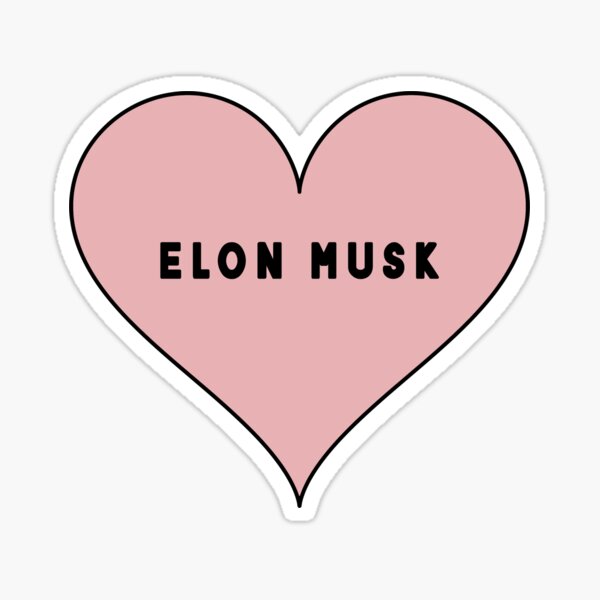 Ich liebe Elon Musk Heart Sticker