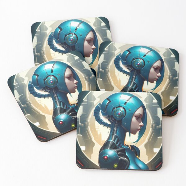Item preview, A cute android girl deep in thought designed and sold by Vittorio Magaletti.