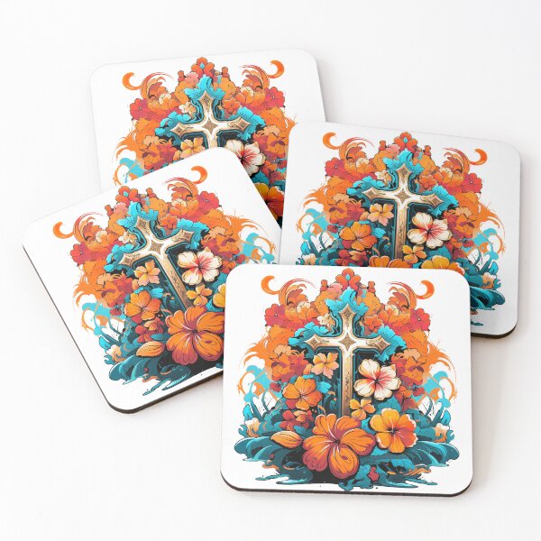 Item preview, Christian Cross and flower designed and sold by mtperspective.