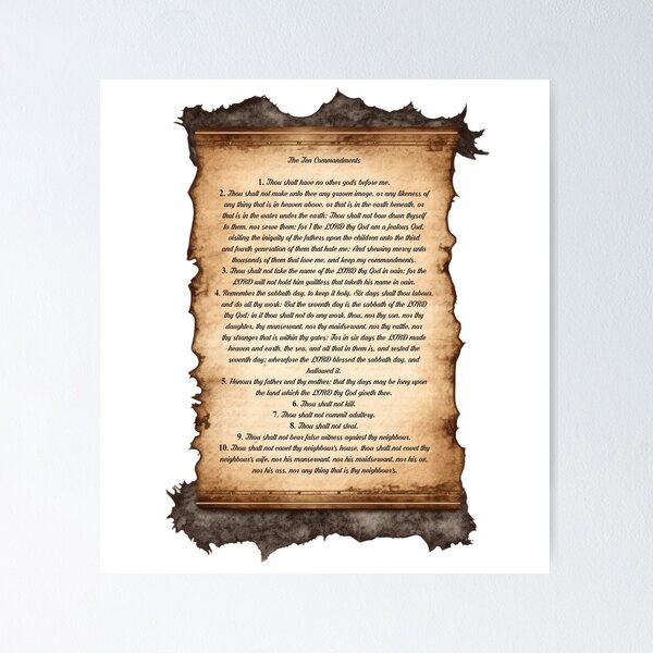 Item preview, The 10 Commandments designed and sold by WideIsTheGate.