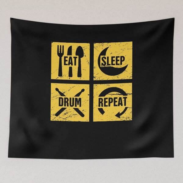 Item preview, Eat, Sleep, Drum | Funny Percussion Drums Drummer designed and sold by Jam Jar.