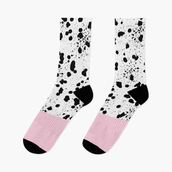 Item preview, Dalmatian Spots with Pink - Black and White Animal Print Ink Dots designed and sold by SMillustrations.