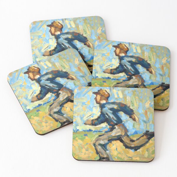 Item preview, stealing second in baseball painting designed and sold by MattOastler.