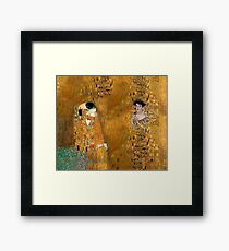 Klimt - Frau in Gold - Der Kuss Gerahmtes Wandbild
