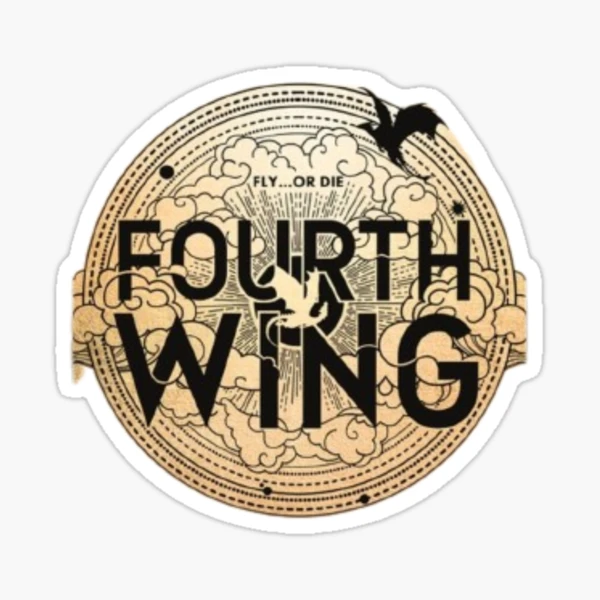 Fourth wing book cover dragons | Sticker