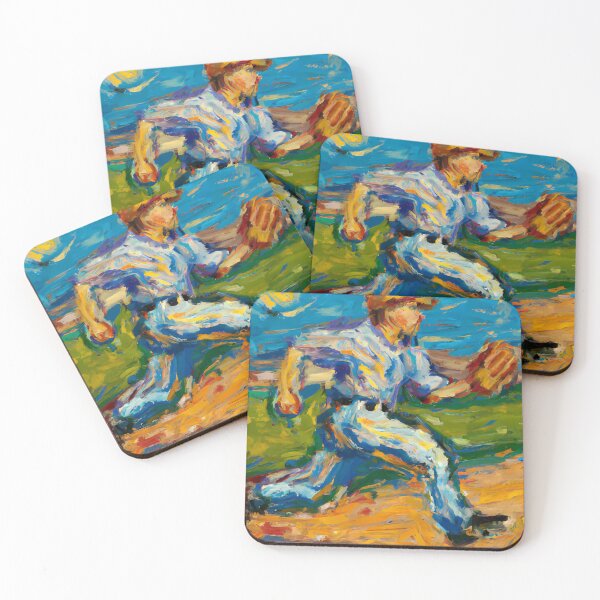 Item preview, running for ground ball - baseball painting designed and sold by MattOastler.