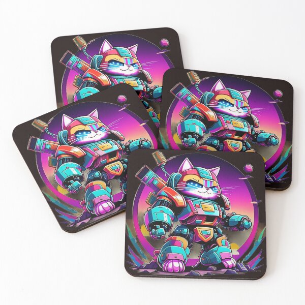 Item preview, Mechanical Meow Designs | Futuristic Cat Robot Art on Redbubble designed and sold by Watchara Aekcheen.