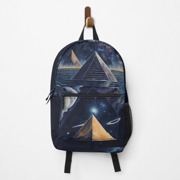 Item preview, Pyramids of Giza, Egypt, watercolor painting with Milky way Galaxy design designed and sold by Meena-tta.