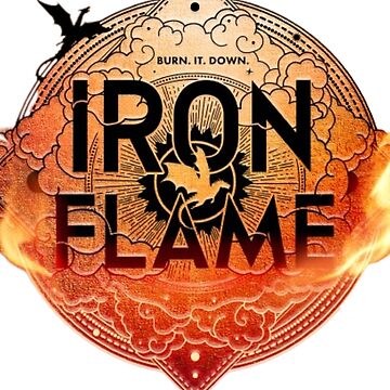 Iron Flame book cover dragons Sticker for Sale by Starbubblepress