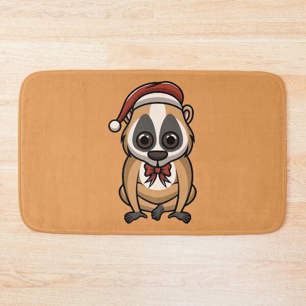 Item preview, cute slow loris on christmas cartoon illustration designed and sold by cubbone.