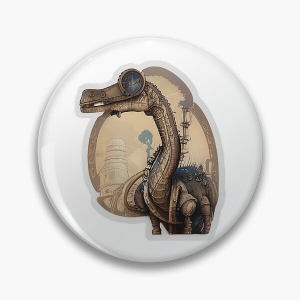 Item preview, Steampunk Brachiosaurus sticker designed and sold by spoo-art.