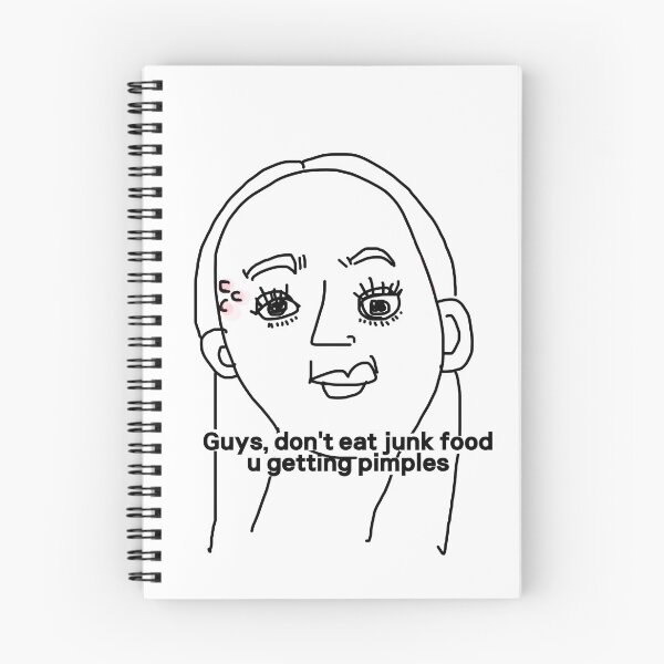 Item preview, Guys, don't eat junk food I'm getting pimples designed and sold by ssimk.