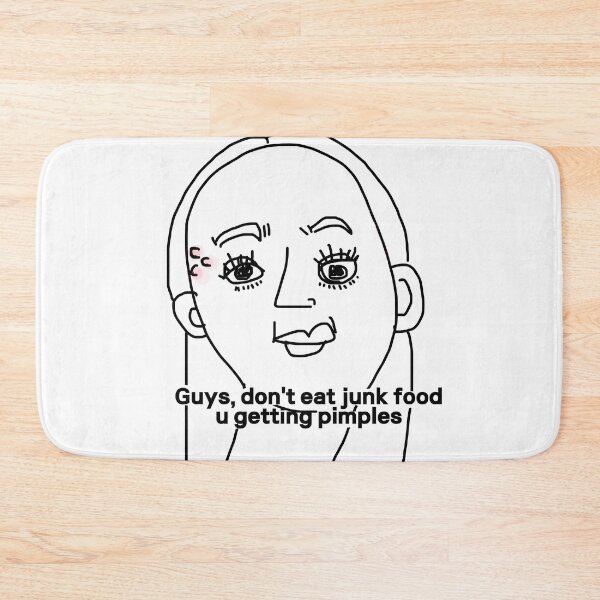 Item preview, Guys, don't eat junk food I'm getting pimples designed and sold by ssimk.
