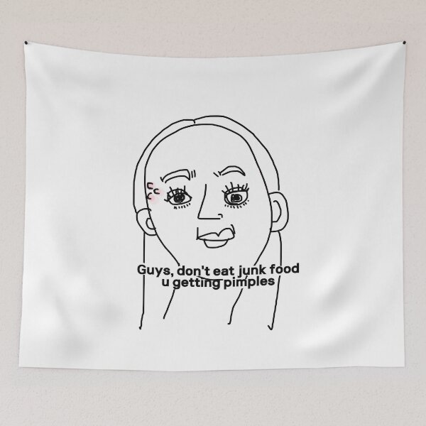 Item preview, Guys, don't eat junk food I'm getting pimples designed and sold by ssimk.