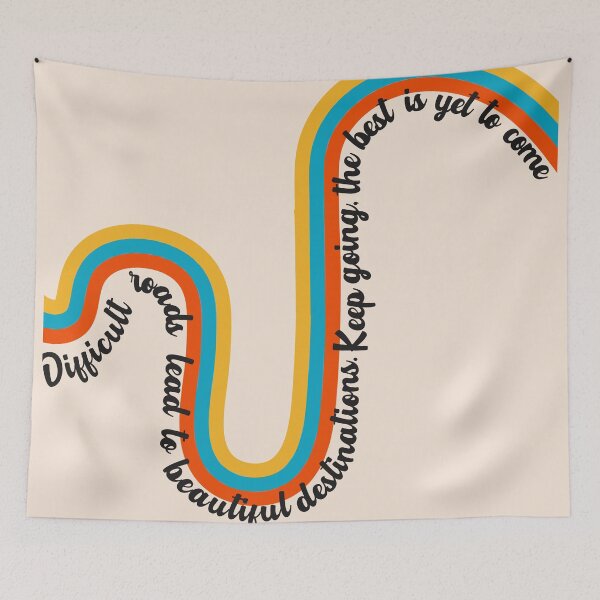 Item preview, Difficult Roads lead to Beautiful Destinations - Bold colors designed and sold by SalxSal.