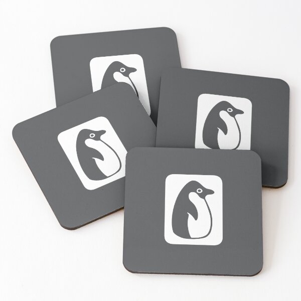 Item preview, Adélie penguin, minimal style art for learners and explorers, white ink negative space designed and sold by martodesign.