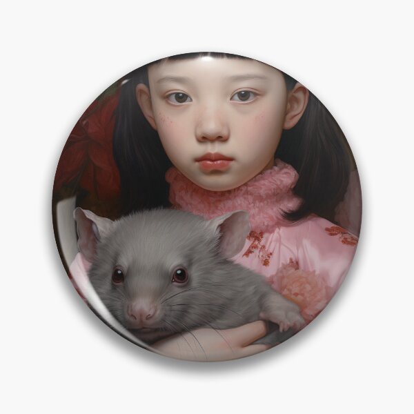 Aperçu de l'œuvre Une fille chinoise vêtue de rose et tenant un wombat créée et vendue par Elindith.