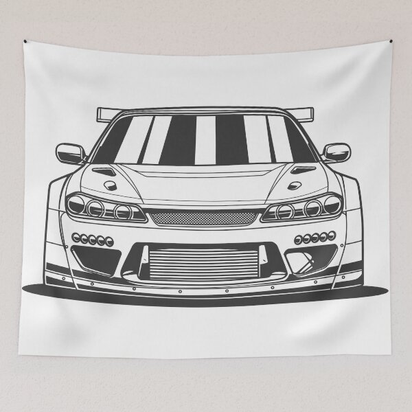 Item preview, MONOCHROME NISSAN SILVIA S15 designed and sold by TrilogyMerch.