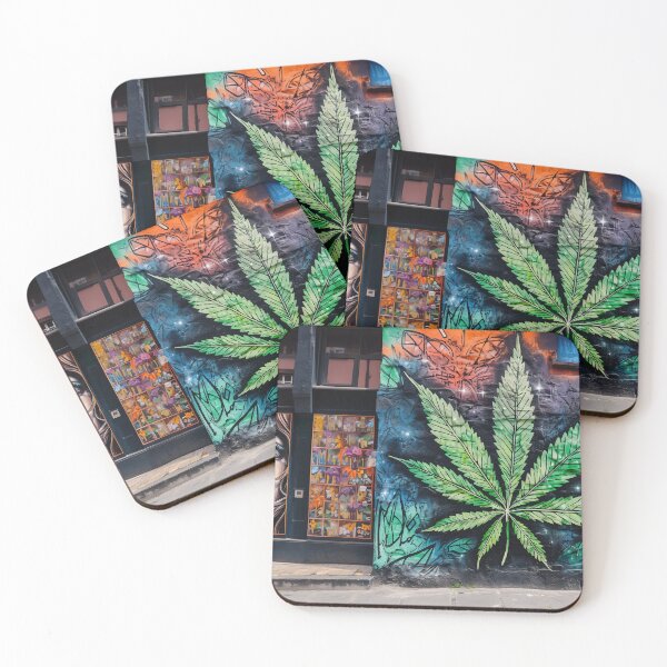 Item preview, grafitis de hojas de marihuana designed and sold by Imaginarium888.