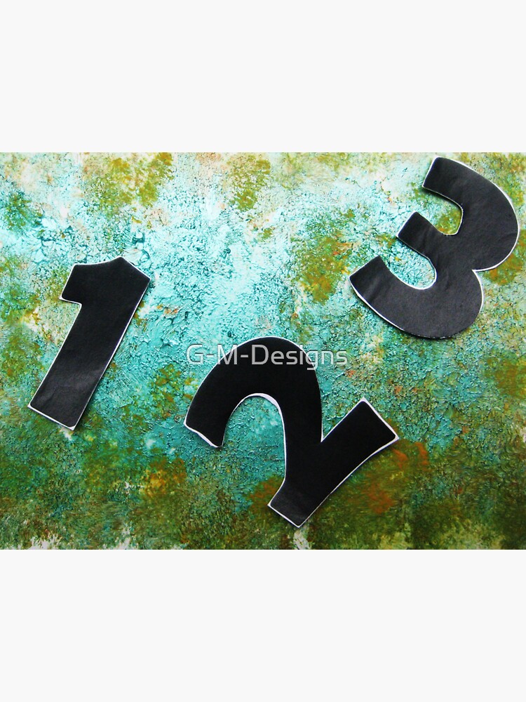 Sticker old metal numbers 