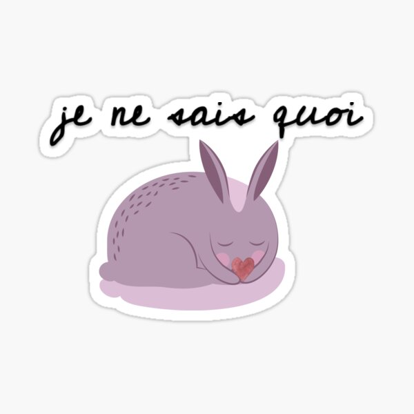 Aperçu de l'œuvre Paris citation je ne sais quoi lapin édition 001 créée et vendue par LFluffyCreature.