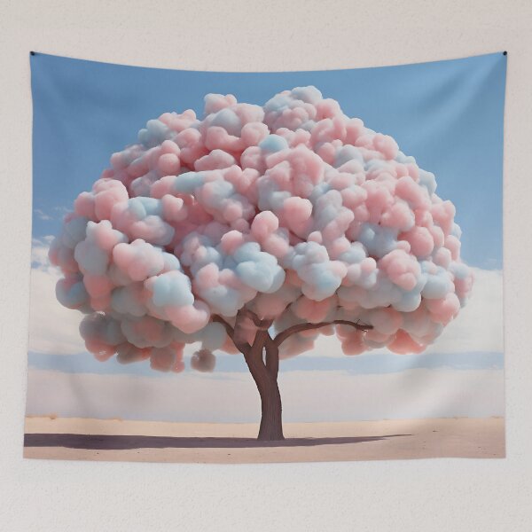 Item preview, Image of a cotton candy tree in classic oil painting style designed and sold by Pflugart.