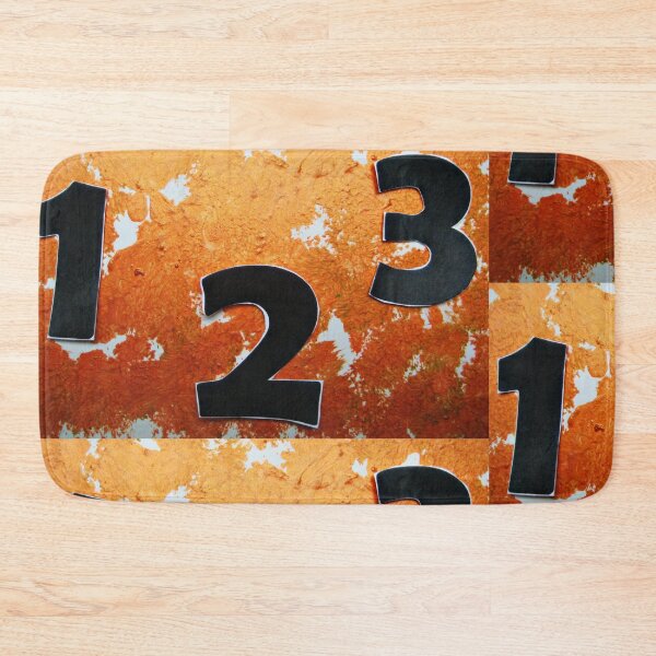 Item preview, Abstract pattern numbers 1 2 3 orange red black designed and sold by G-M-Designs.