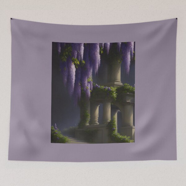 Item preview, Regencycore Flowers Wisteria Vine Regency Era - AI Art - 2 of 4 designed and sold by Beachy.