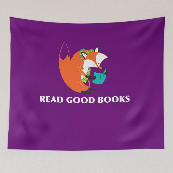Item preview, Read Good Books Reading Fox Animal Art Fox Art Print Reading Book Great Gift Fox Gift designed and sold by TeesByDesign.