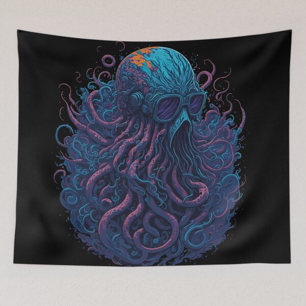 Item preview, Cool Cyberpunk octopus with sunglasses designed and sold by StevenHignell.