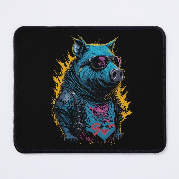 Item preview, Cool Cyberpunk pig with sunglasses designed and sold by StevenHignell.