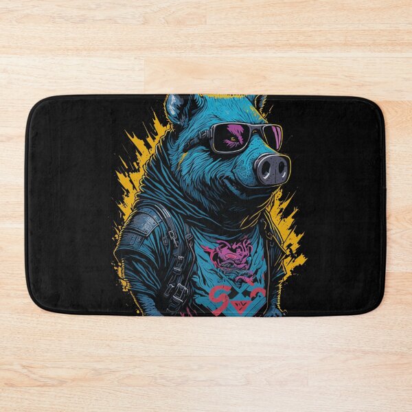 Item preview, Cool Cyberpunk pig with sunglasses designed and sold by StevenHignell.
