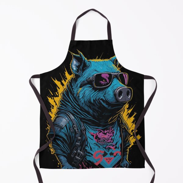 Item preview, Cool Cyberpunk pig with sunglasses designed and sold by StevenHignell.