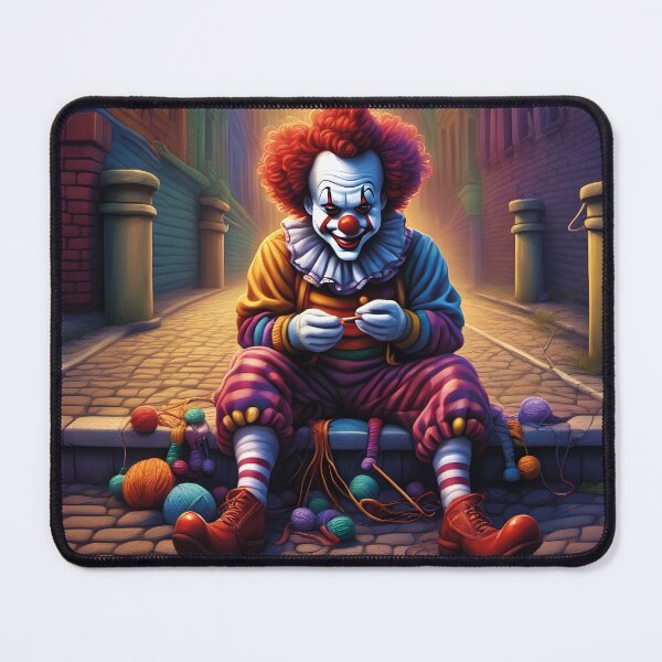 Item preview, Scary clown knits on the curb designed and sold by Mauswohn.