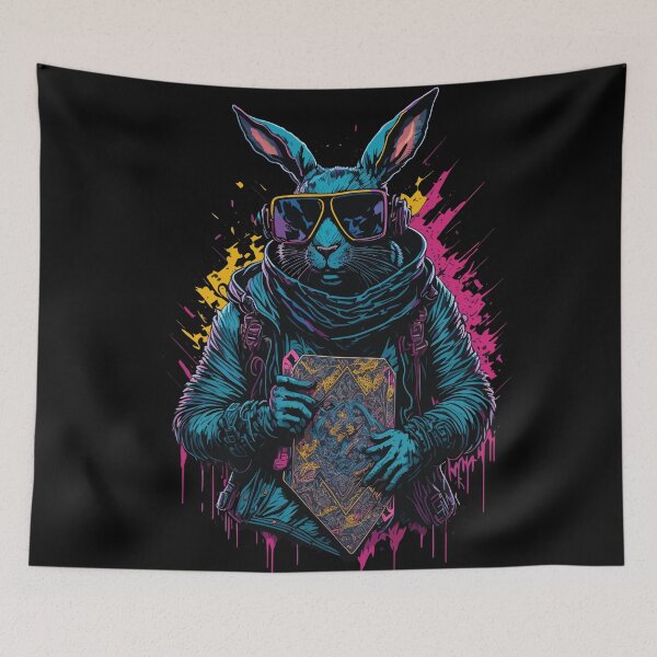 Item preview, Cool cyberpunk rabbit with sunglasses designed and sold by StevenHignell.