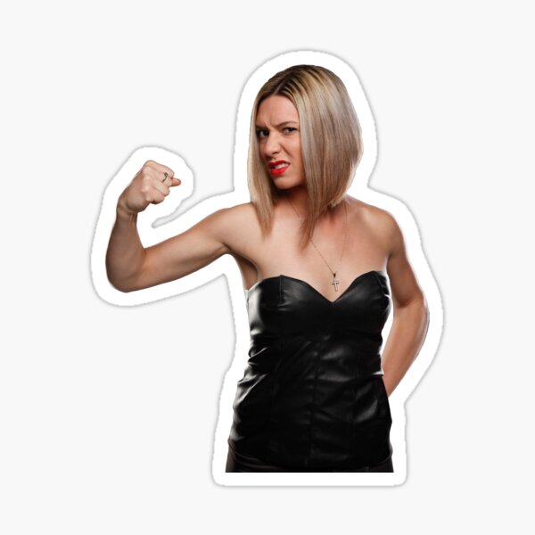 Fight Like a GIRL in black dress Sticker