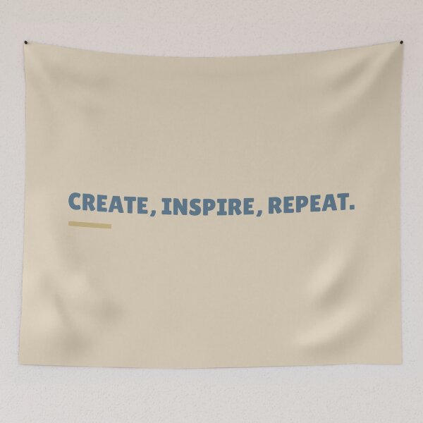 Item preview, Create, inspire, repeat, minimal quote designed and sold by rdxart.