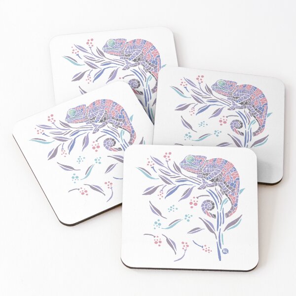 Item preview, Floral-Loving Chameleon 01 [white] designed and sold by Aia UENO design.