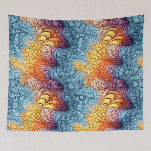Item preview, Orange Purple Blue Fractal Pattern designed and sold by Sturdust.