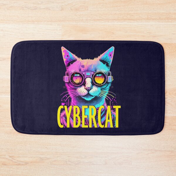Item preview, Neon Whiskers: Cyberpunk Cat designed and sold by Niktarka.