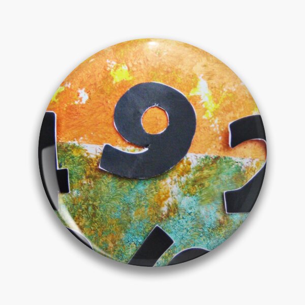 Item preview, Abstract pattern Numbers game 1 2 3 4 5 6 7 8 9 0 orange turquoise beige black designed and sold by G-M-Designs.