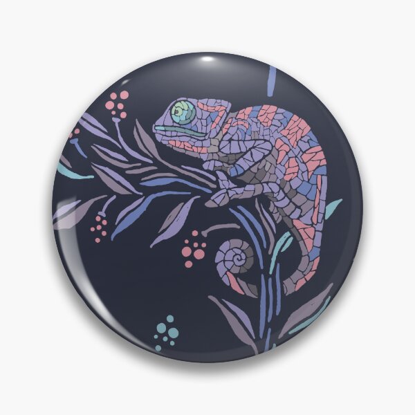 Item preview, Floral-Loving Chameleon 01 [dark purple] designed and sold by Aia UENO design.