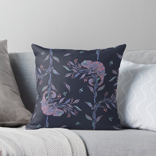 Item preview, Floral-Loving Chameleon 01 [dark purple] designed and sold by Aia UENO design.